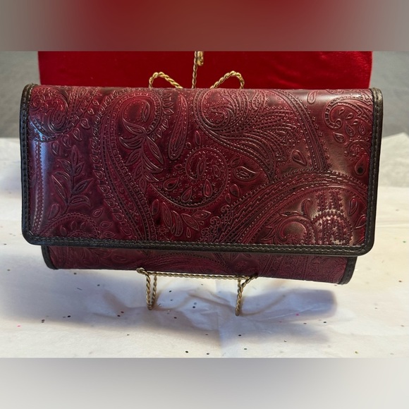 Relic Tri-Fold Snap Wallet Red&Brow. - Picture 1 of 9
